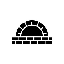 Stone Oven Icon, Illustration, Vector Sign On Isolated Background