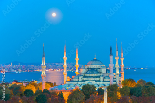 Poster The Blue Mosque, (Sultanahmet), Istanbul, Turkey.