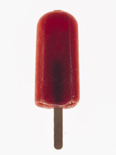 Strawberry Popsicle On A White Background
