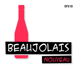 Beaujolais nouveau day (French festival) concept flat design