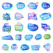 © PureSolution - Set of stickers and labels for sale, product promotion, special offer, shopping. Isolated vector illustrations for web design and marketing material.