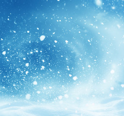 Wall Mural - merry christmas and happy new year greeting card with copy-space. winter christmas landscape.snow ba