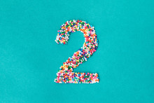 The Number Two Built From Nonpareils