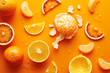 © 365mm/Stocksy - Citrus fruits on orange background