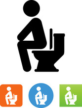 Man Sitting On Toilet Icon