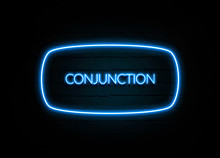 Conjunction  - Colorful Neon Sign On Brickwall