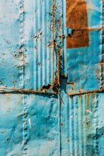 Blue Rusty Metal Texture - Background
