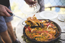 Delicious Paella With Fresh Seafood