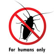 Cockroaches and Stop cockroach sign symbols vector design