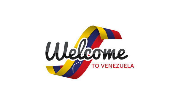 Welcome to Venezuela flag sign logo icon