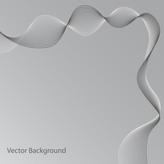 Wall Mural - abstract gray wave. vector abstract background of wave. black and white halftone vector illustration