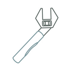 Sticker - wrench  vector illustration