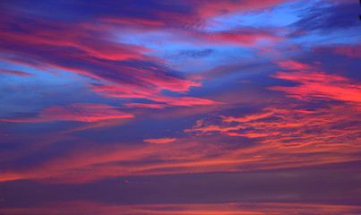 Wall Mural - The sky with clouds beatiful sunrise background.