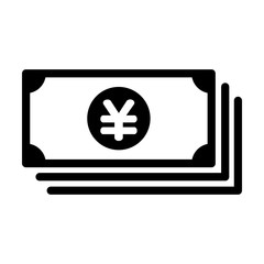 bill / money / exchange / cash icon (japanese yen /JPY)