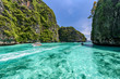 Beautiful crystal clear water at Pileh bay at Phi Phi island near Phuket, Thailand