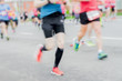© svetlanais - Close-up of feets, legs of runners, marathon on city streets. Abstract blurred sport background. Sport, fitness, healthy lifestyle