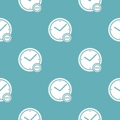 Sticker - Time minus pattern seamless blue