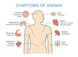 © logo3in1 - Symptoms common to many types of Anemia. Illustration about medical diagram for diagnose a disease or condition.