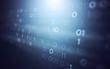 © hunthomas - 3D Abstract Futuristic Technology User Interface with Binary Code Illustration Render Background