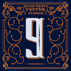 Vintage number design