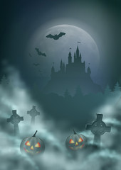 Wall Mural - Halloween Night Scene