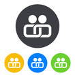 © teracreonte - Icono plano union en circulo varios colores