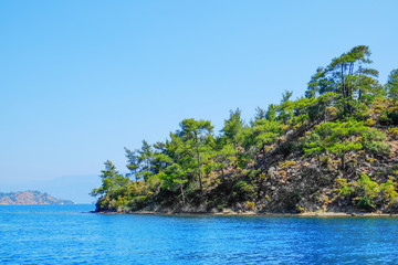 Wall Mural - Beautiful view from sea on coast