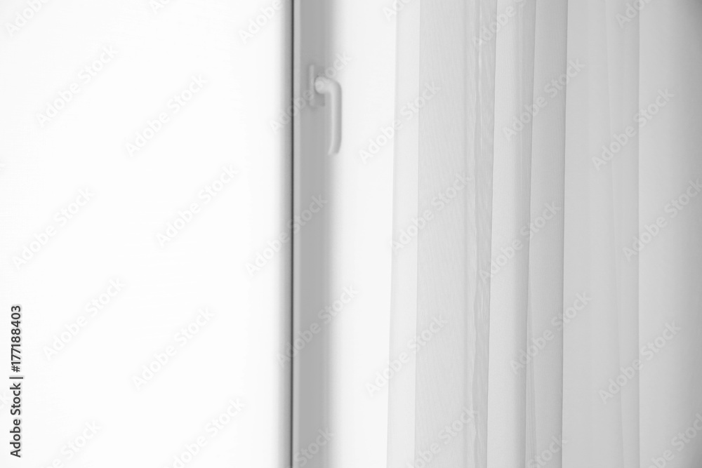 Window with beautiful curtain, indoor