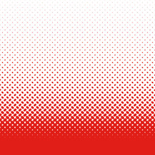 Retro Abstract Halftone Ellipse Pattern Background - Vector Design With Red Color Diagonal Elliptical Dots On White Background