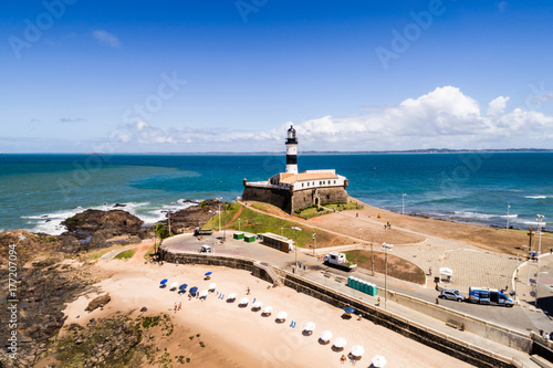 Fotografie, Obraz Aerial View of Farrol da Barra in Salvador, Bahia, Brazil