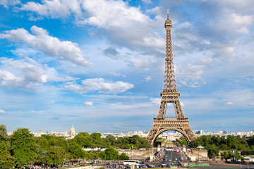 Wall Mural - The Eiffel Tower in Paris on a  summer day