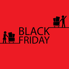 Wall Mural - black friday sale template