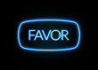 Favor  - colorful Neon Sign on brickwall