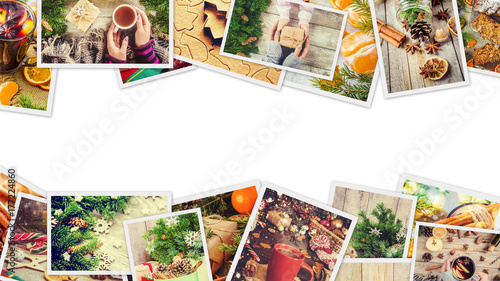 Plakat collage of Christmas pictures.