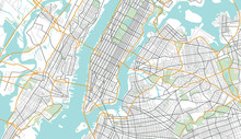 New York City Map. Vector Illustration.