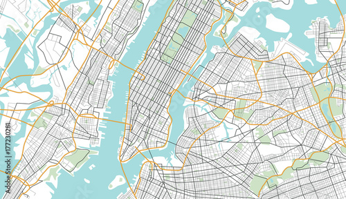 Zdjęcie XXL Mapa Nowego Jorku. Ilustracja wektorowa.