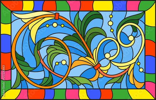 ilustracja-w-witrazu-stylu-z-abstraktem-wiruje-i-opuszcza-na-blekitnym-tle-h
