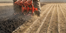 Tractor Plowing Fields  -preparing Land For Sowings