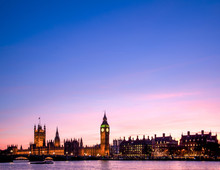 London Big Ben, House Of Parliament And Thames River