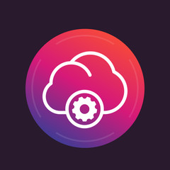 Wall Mural - cloud computing vector icon