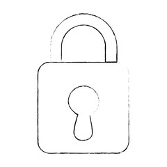 safe padlock isolated icon