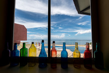 Colorful Bottle At Window
