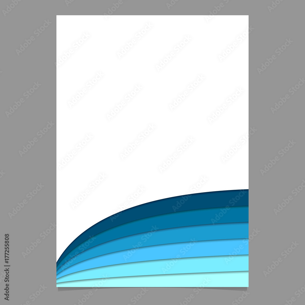 Blank brochure template from curved stripes in blue tones - vector flyer graphic design with 3d shadow effect Stock Vector | Adobe Stock blank-brochure-template-from-curved-stripes-in-blue-tones-vector-flyer-graphic-design-with-3d-shadow-effect-stock-vector-adobe-stock