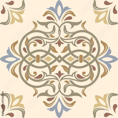 Naklejka na meble Vintage retro ceramic tile pattern. Antique retro ceramic tile pattern can be used for wallpaper, web page background, surface textures.