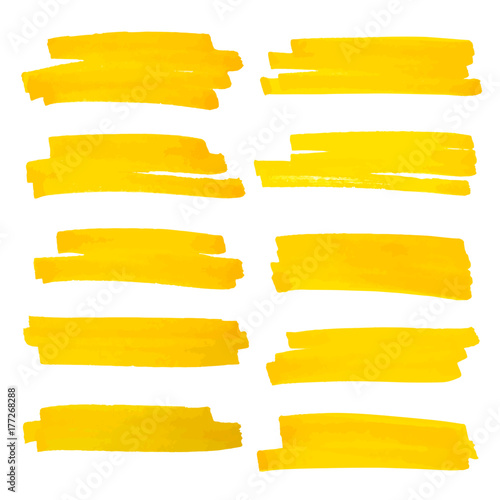 Fotografía Vector highlighter brush lines