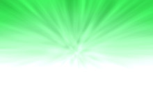 Abstract Of Green Zoom Blast With Blur Over White Gradient Background. Green Zoom Blast Background With Copy Space For Text.