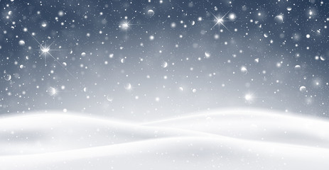 Sticker - Winter background with falling snow