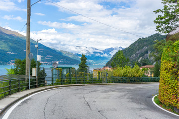 Straße Comer See, Italien