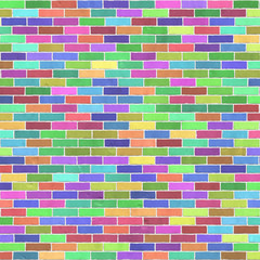 Wall Mural - Background texture of colorful brick wall