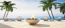 Luxury Open Air Deck In A Tropical Villa
